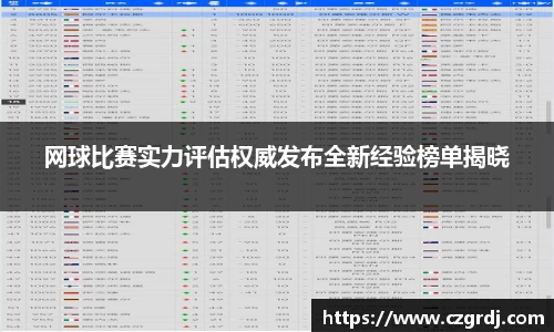 网球比赛实力评估权威发布全新经验榜单揭晓